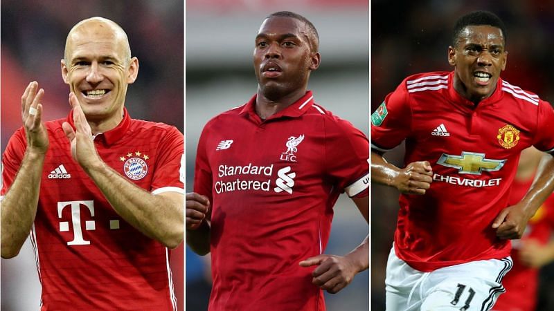 Left to right - Robben, Sturridge and Martial